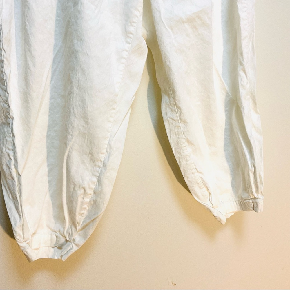 Eileen Fisher White Woman’s Joggers 1X Parachute Pants Utility Draw String Relax - Picture 2 of 9